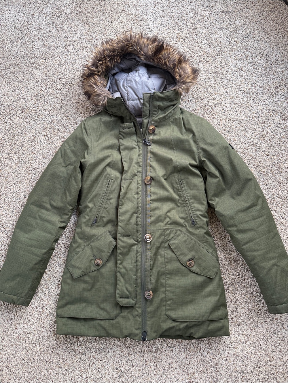The North Face Olive Green Hooded Jacket